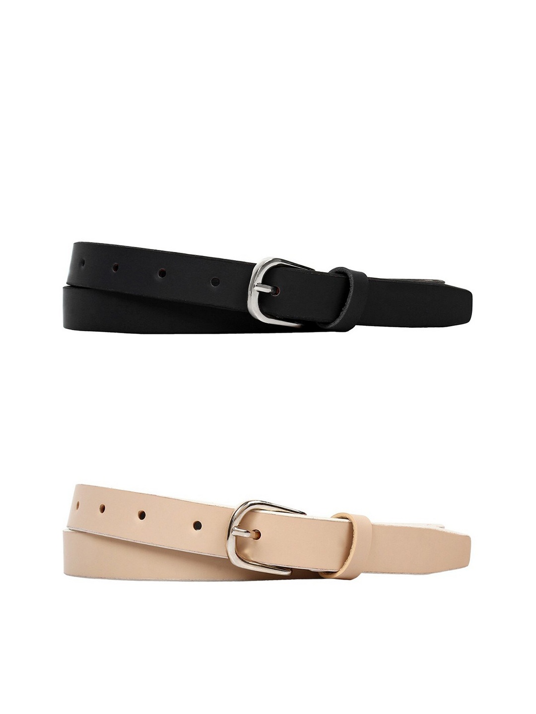 

SIDEWOK Women Multicoloured Set of 2 Solid PU Belt, Multi