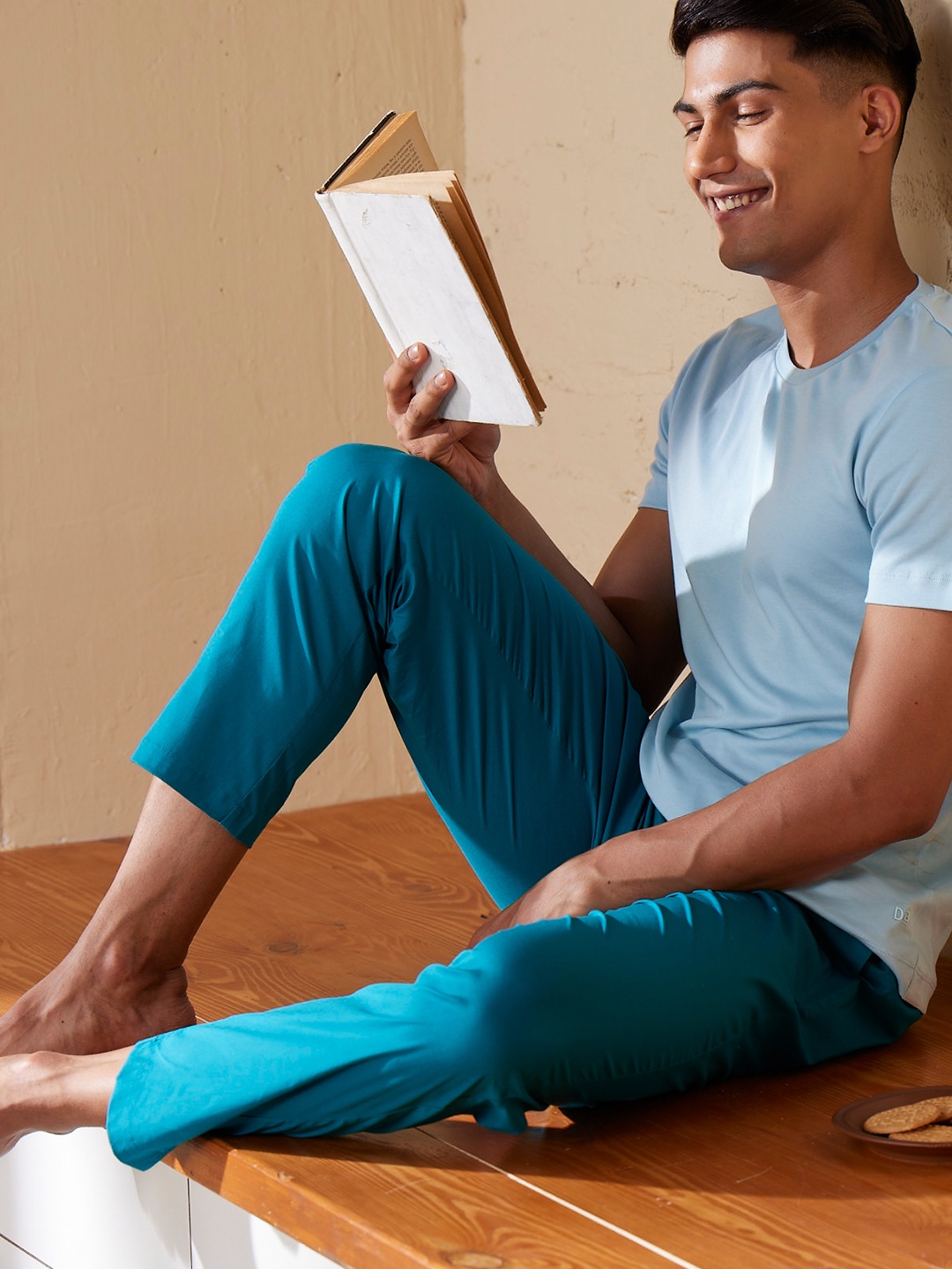 

DAMENSCH Men Teal Solid Lounge Pants