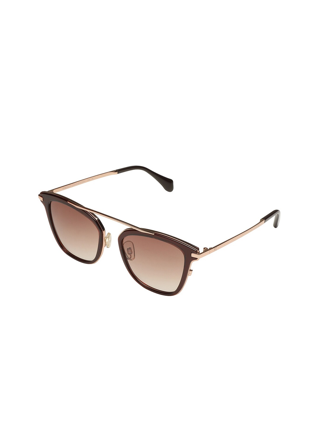 

French Connection Women Brown Lens & Brown Square Sunglasses FC LC 7391 C3 51 S