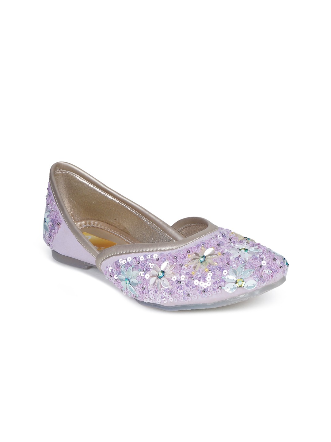 

The Desi Dulhan Women Purple Embellished Ethnic Flats