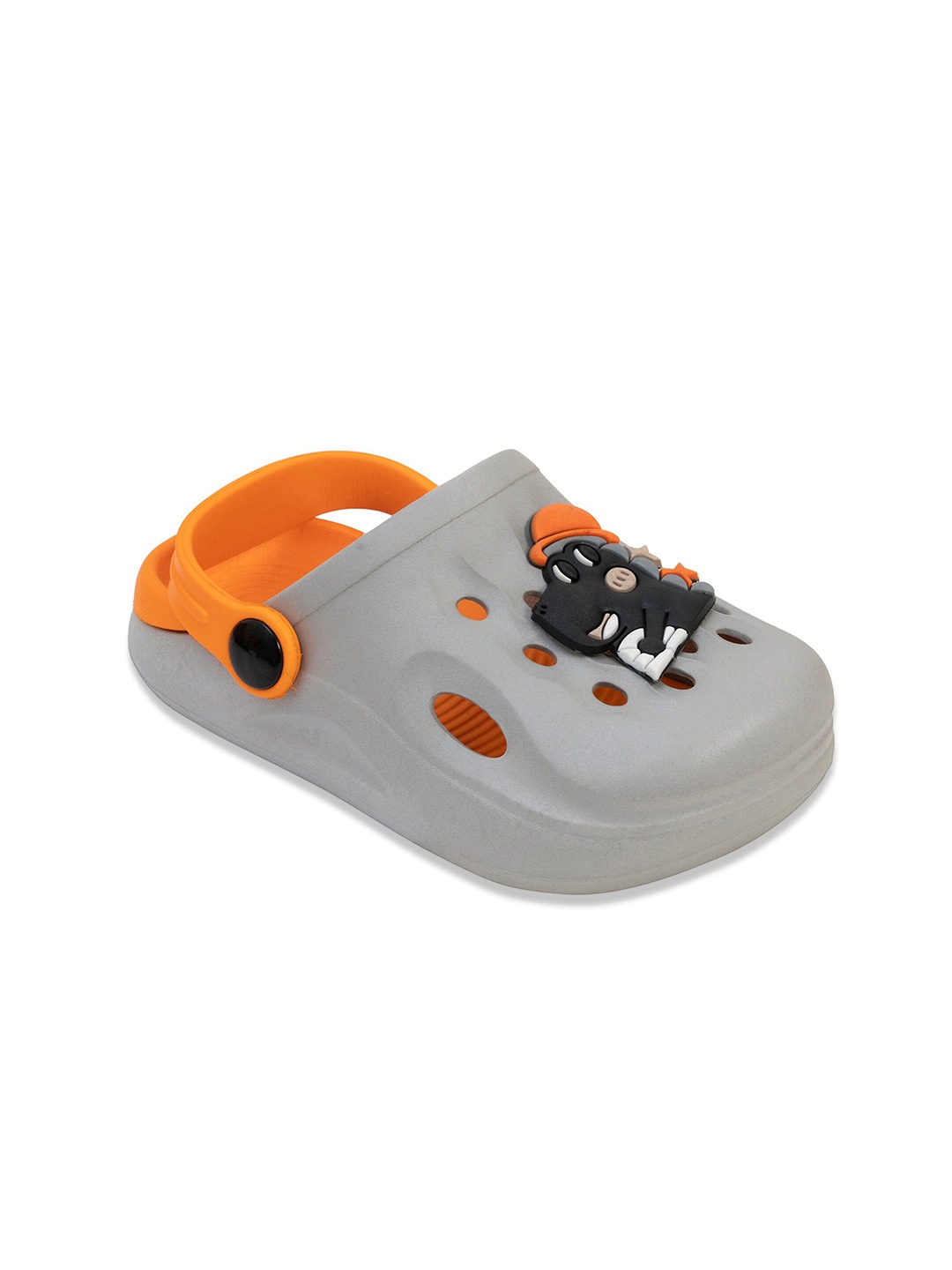 

BULOO Kids Grey & Orange Clogs Sandals