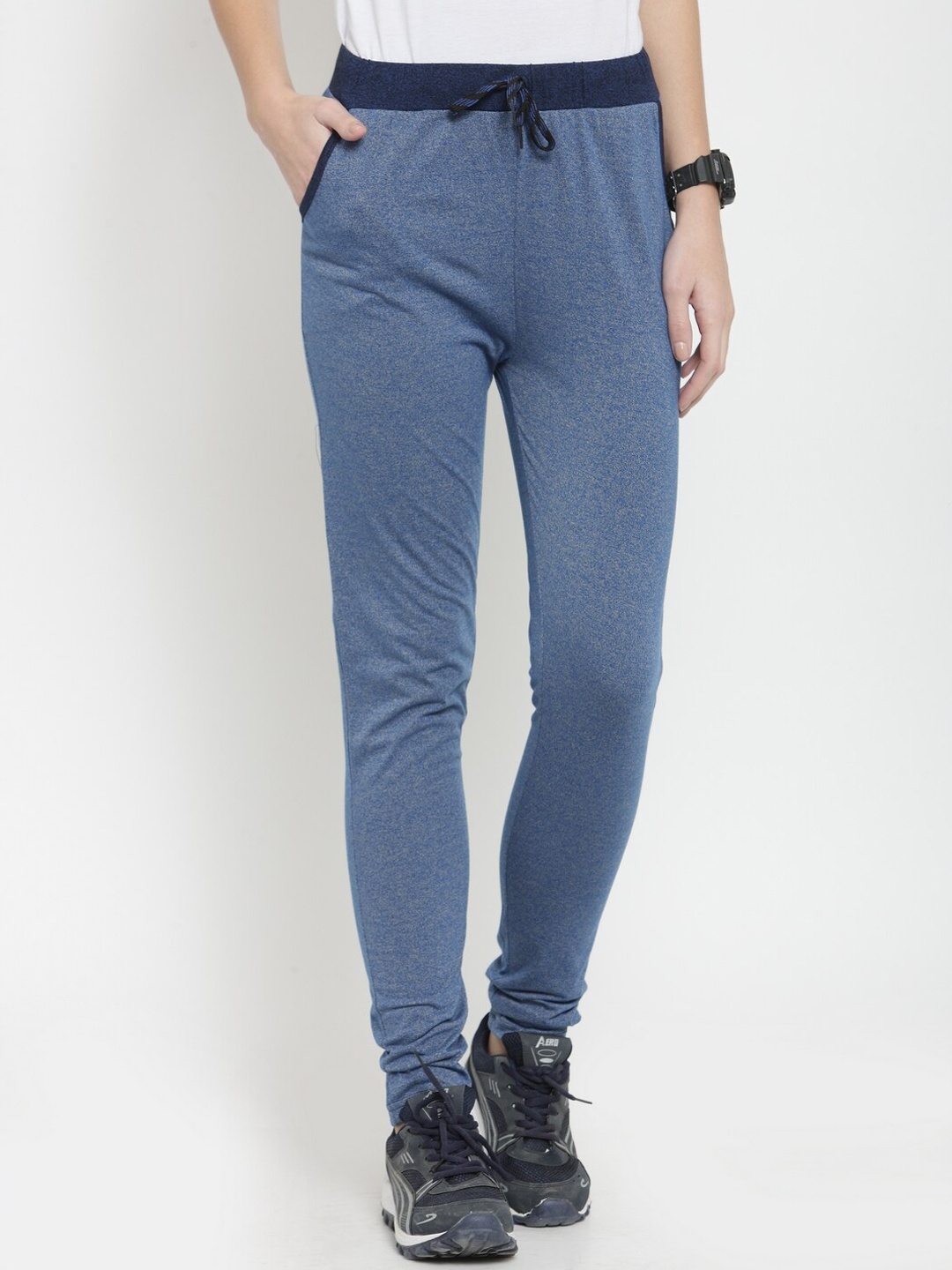 

Boston Club Women Blue Solid Regular Fit Track Pants