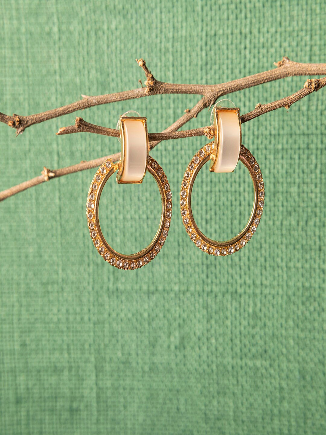 

Jewelz Gold-Plated Contemporary Hoop Earrings