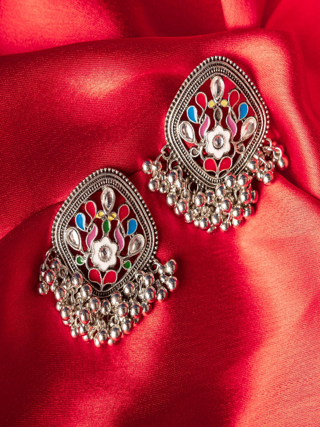 

Jewelz Women Multicoloured Studs Earrings, Multi