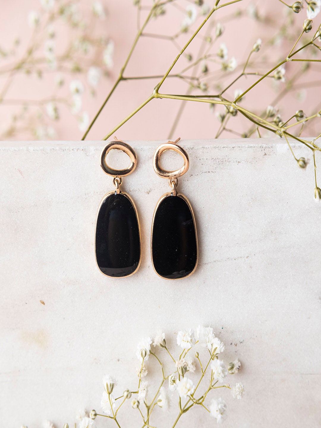 

Jewelz Black Contemporary Drop Earrings