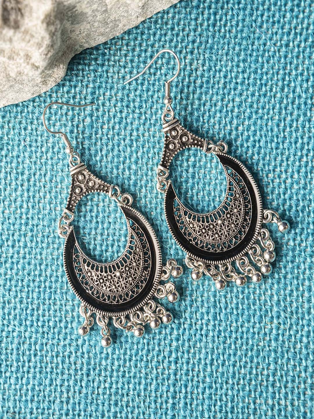 

Jewelz Silver-Toned Chandbalis Earrings