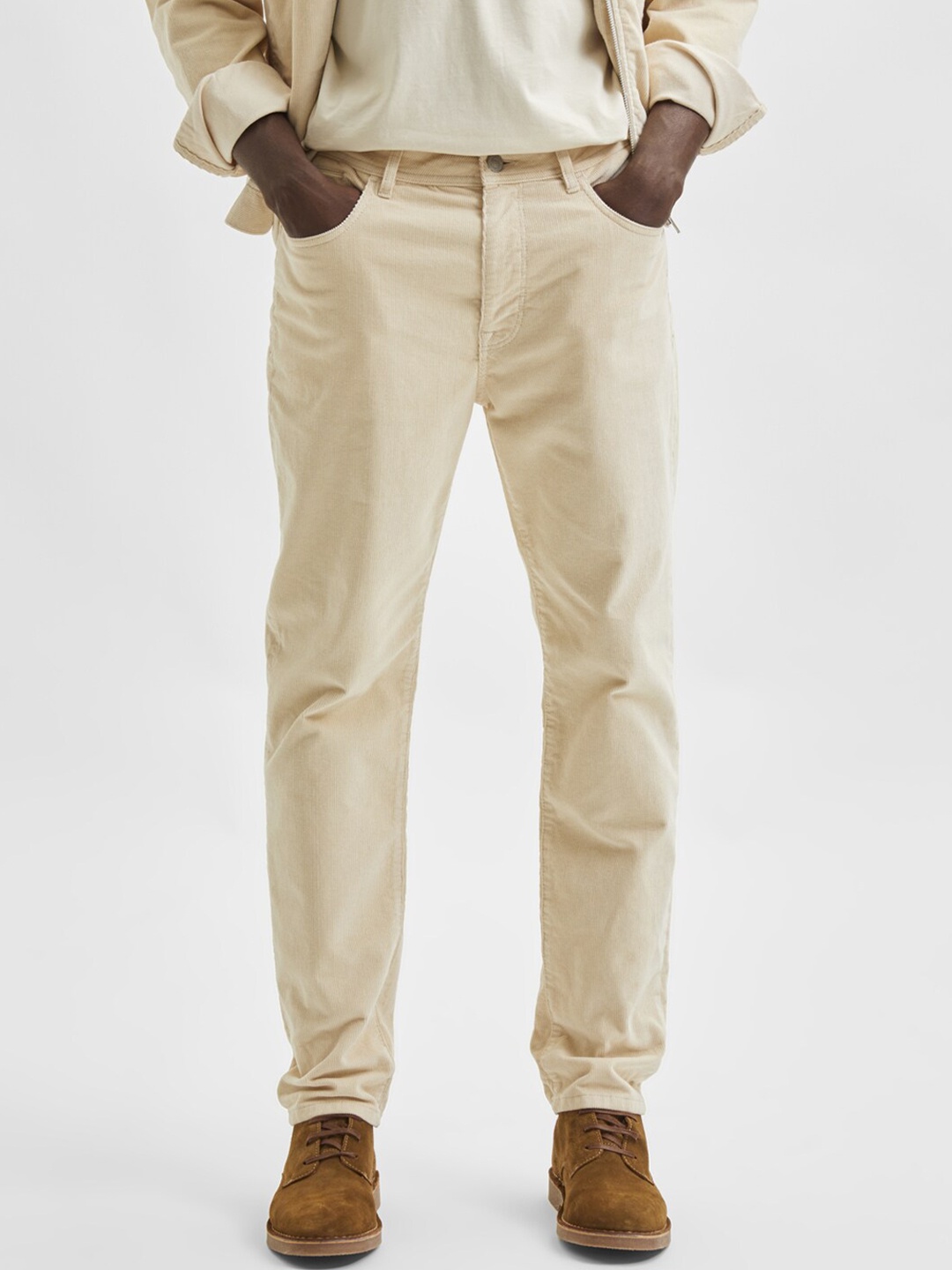 

SELECTED Men Off White Slim Fit Jeans