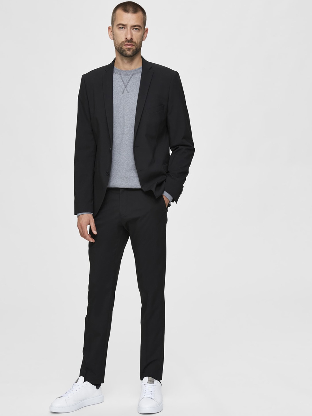 

SELECTED Men Black Slim Fit Trousers