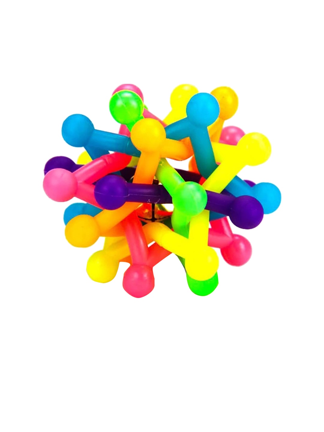 

PAWCHIE Multi-Coloured Woven Chewing Ball Pet Toy, Yellow