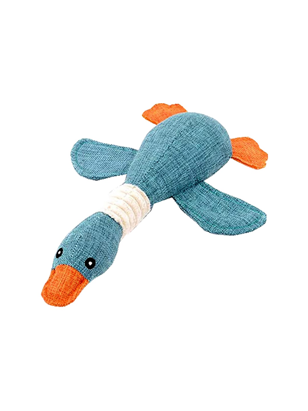 

PAWCHIE Blue Vocal Plush Wild Goose Interactive Squeak Toy for Dog/Cat