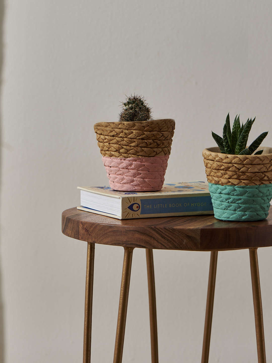 

Chumbak Set of 2 Pink & Green Planter Pots, Multi