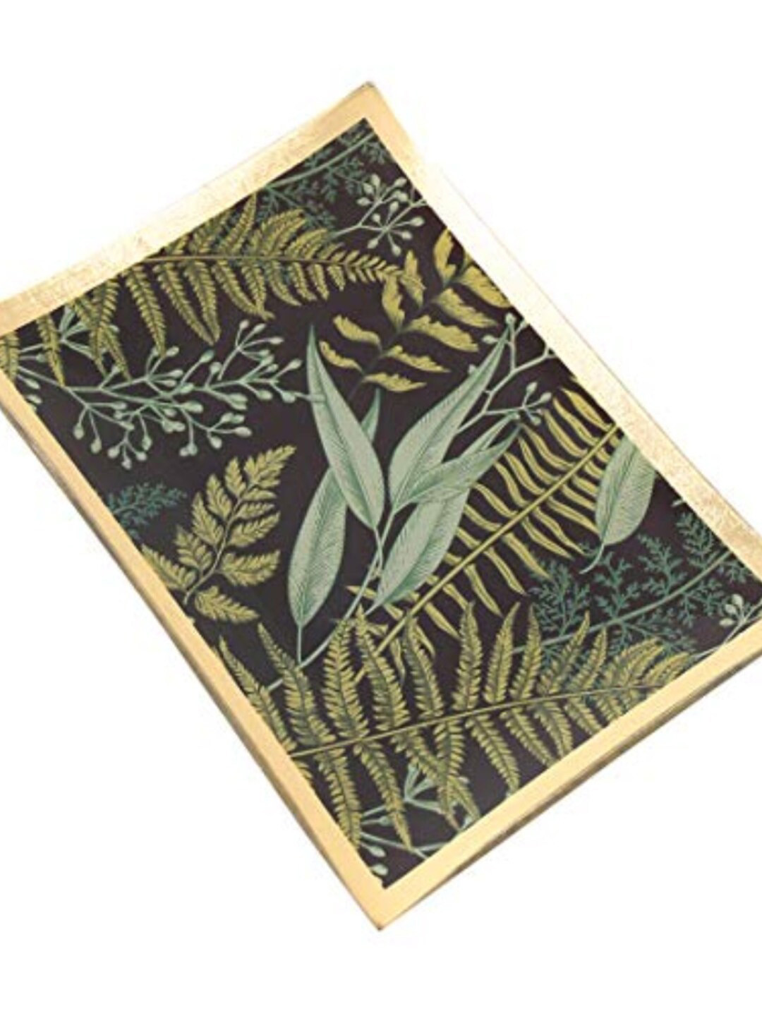 

Chumbak Green & Gold-Toned Tropical Jungle Trinket Tray