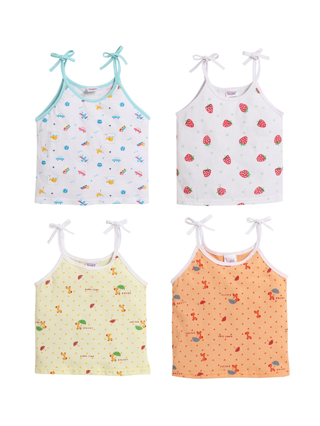 

Little Angels Infant Pack Of 4 Assorted Printed Jhablas