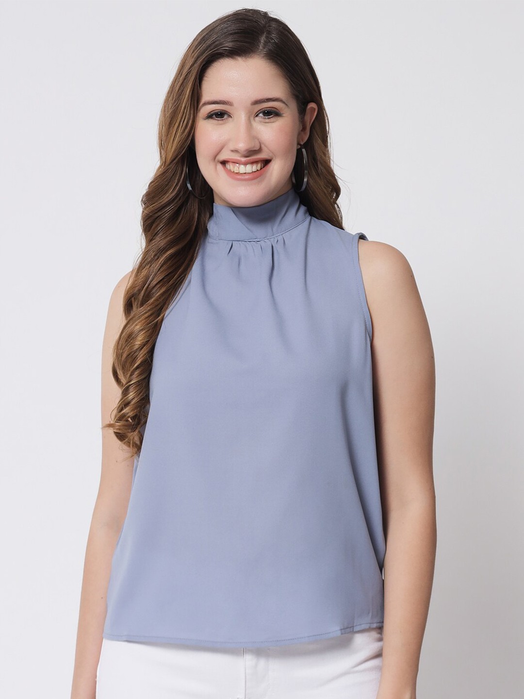 

PURYS Women Blue Georgette Top
