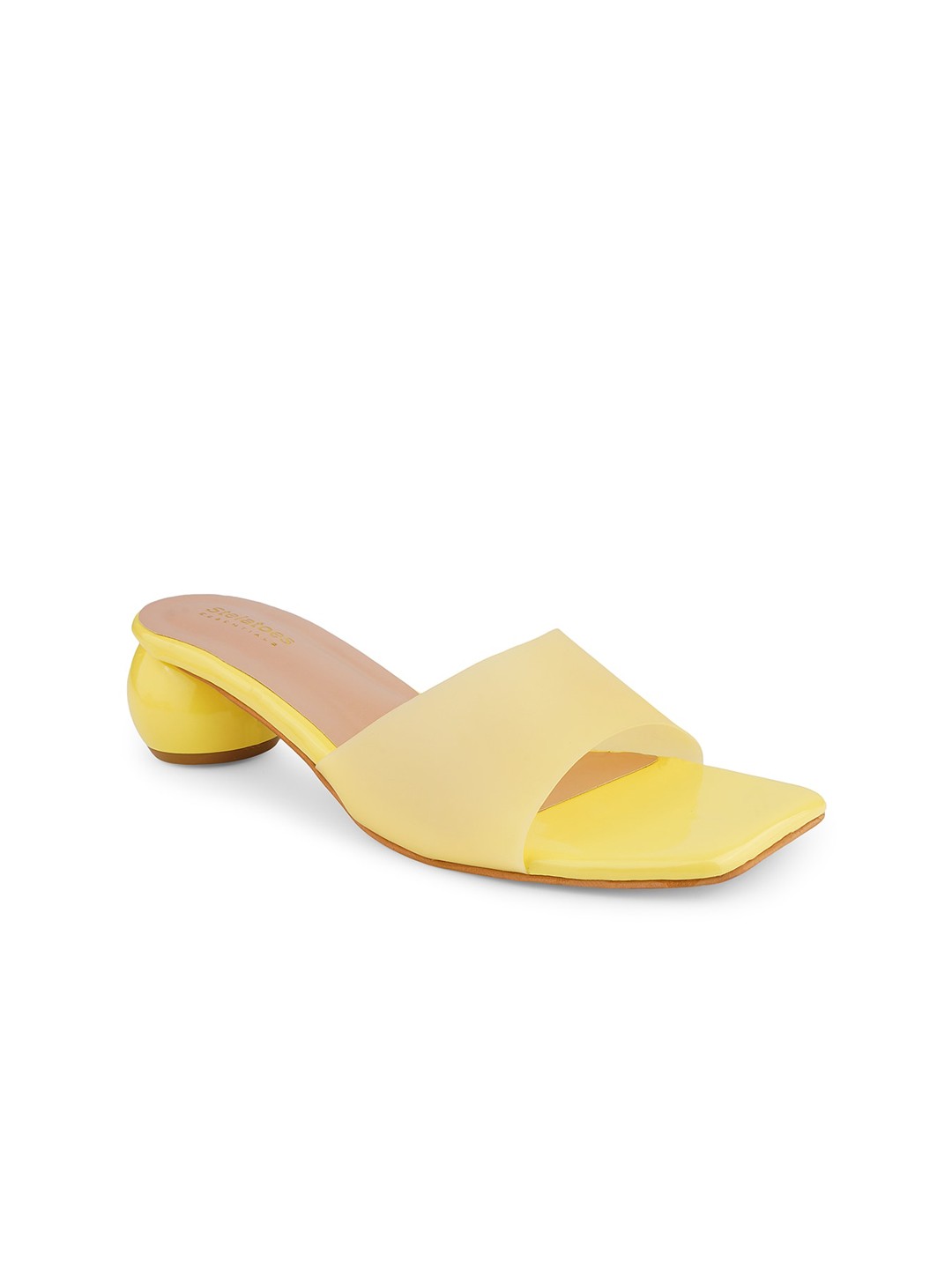 

Stelatoes Yellow Solid Block Sandals