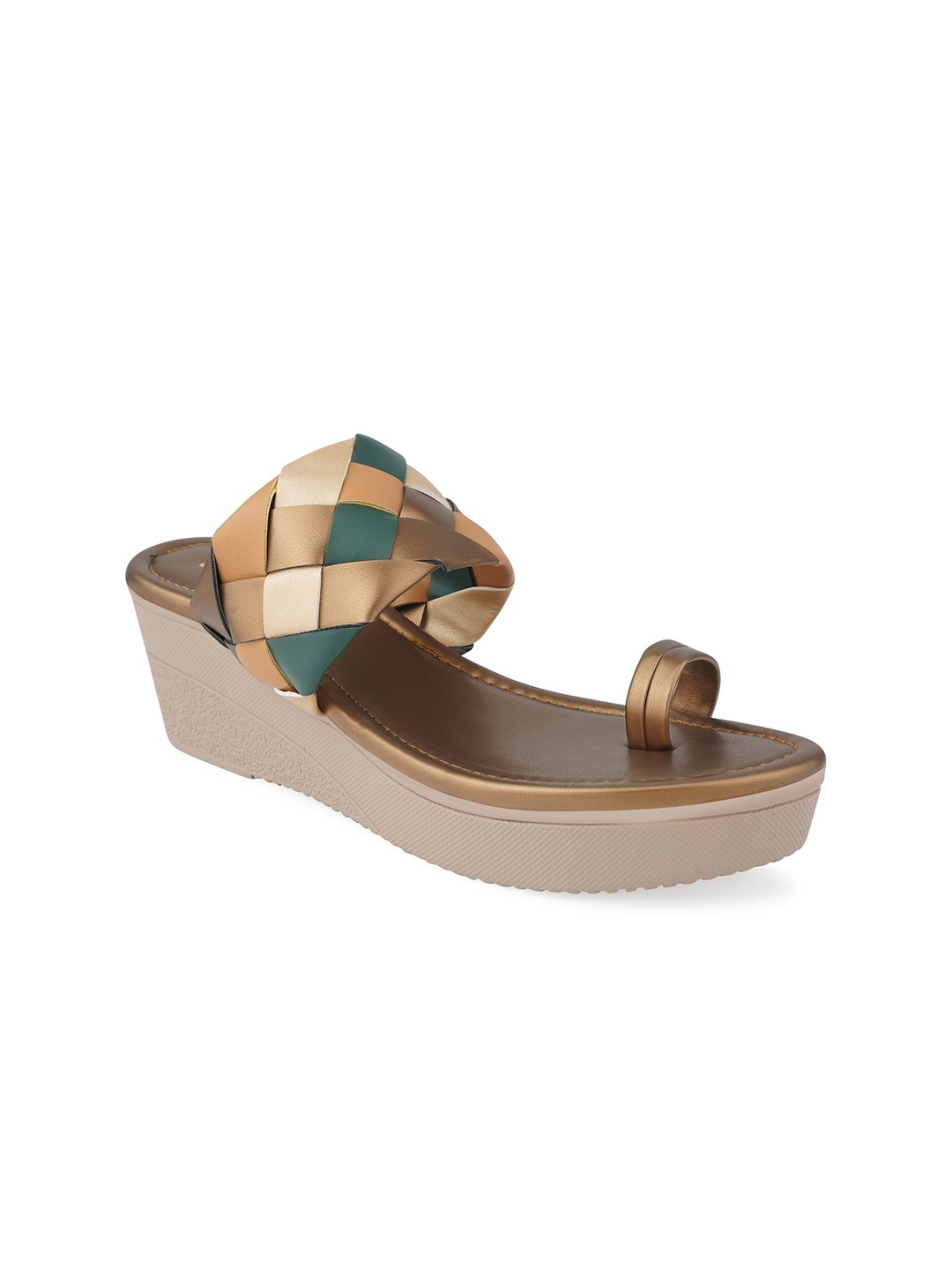 

Stelatoes Women Copper-Toned PU Wedge Heels