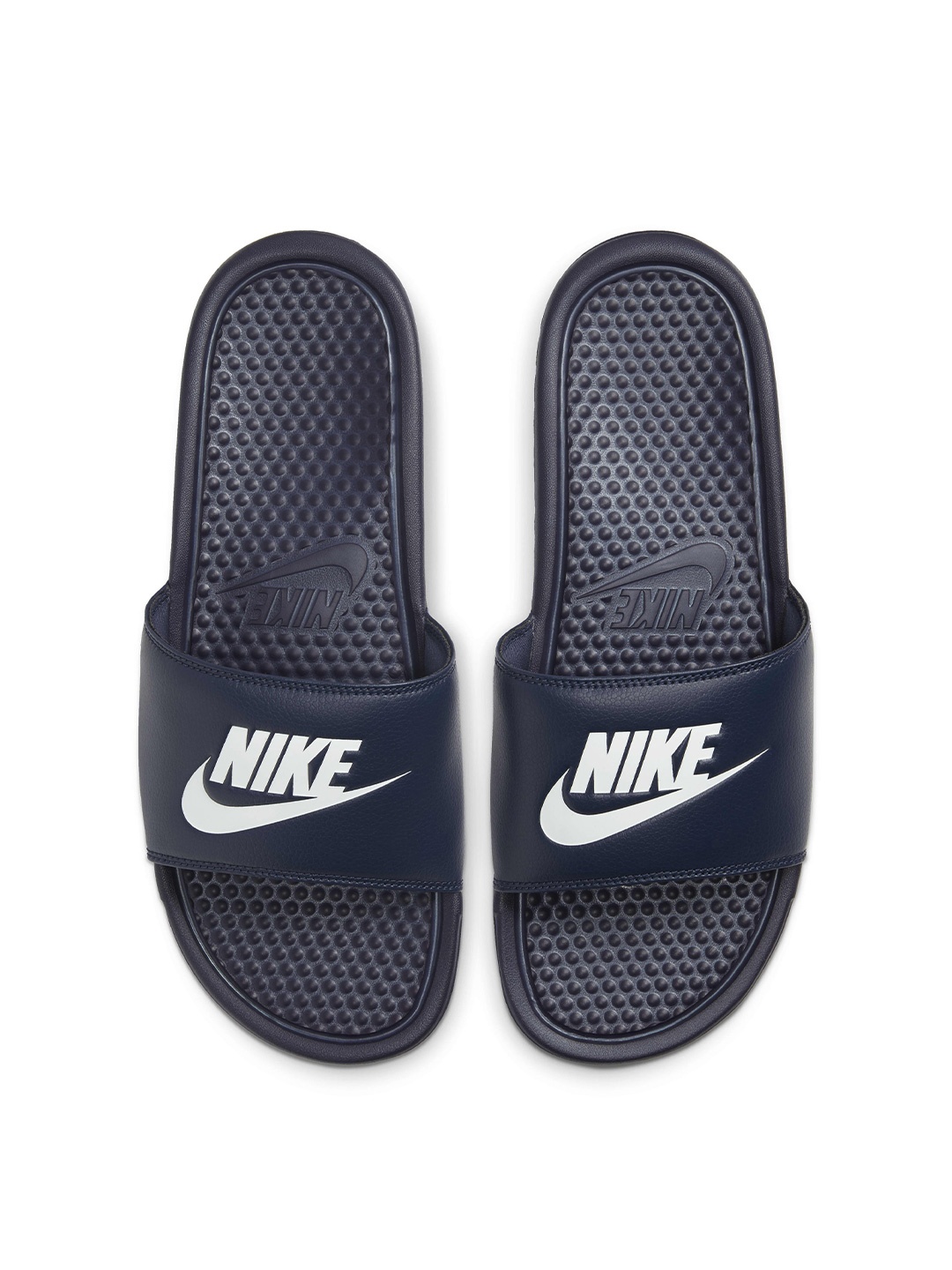 

Nike Men Navy Benassi JDI Printed Flip-Flops, Navy blue