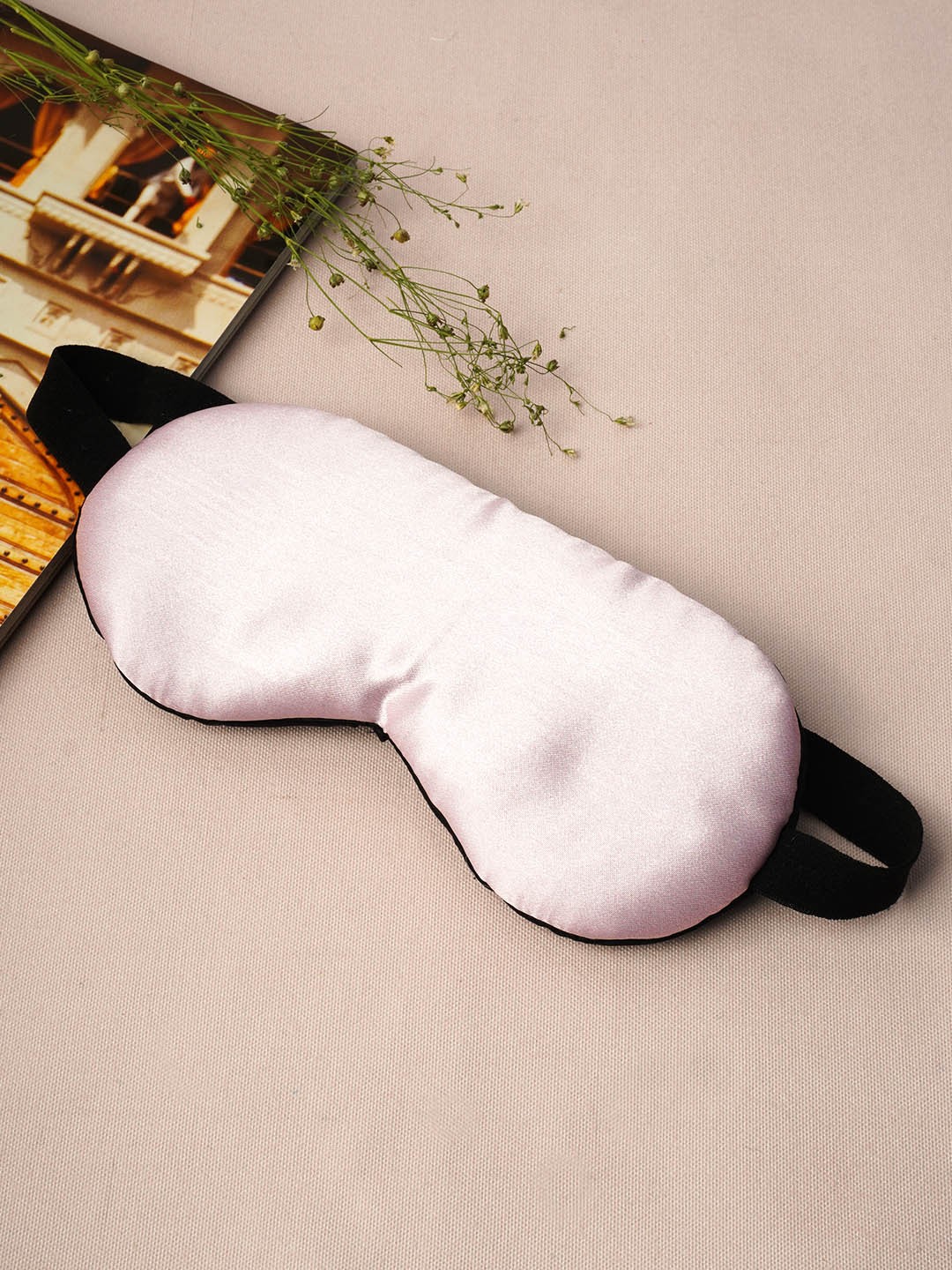 

Crazy Corner Pink & Black Solid Eye Mask Travel Accessory