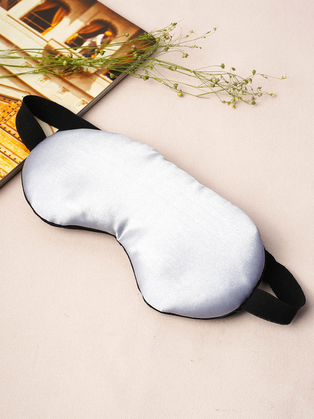 

Crazy Corner White & Black Solid Eye Mask