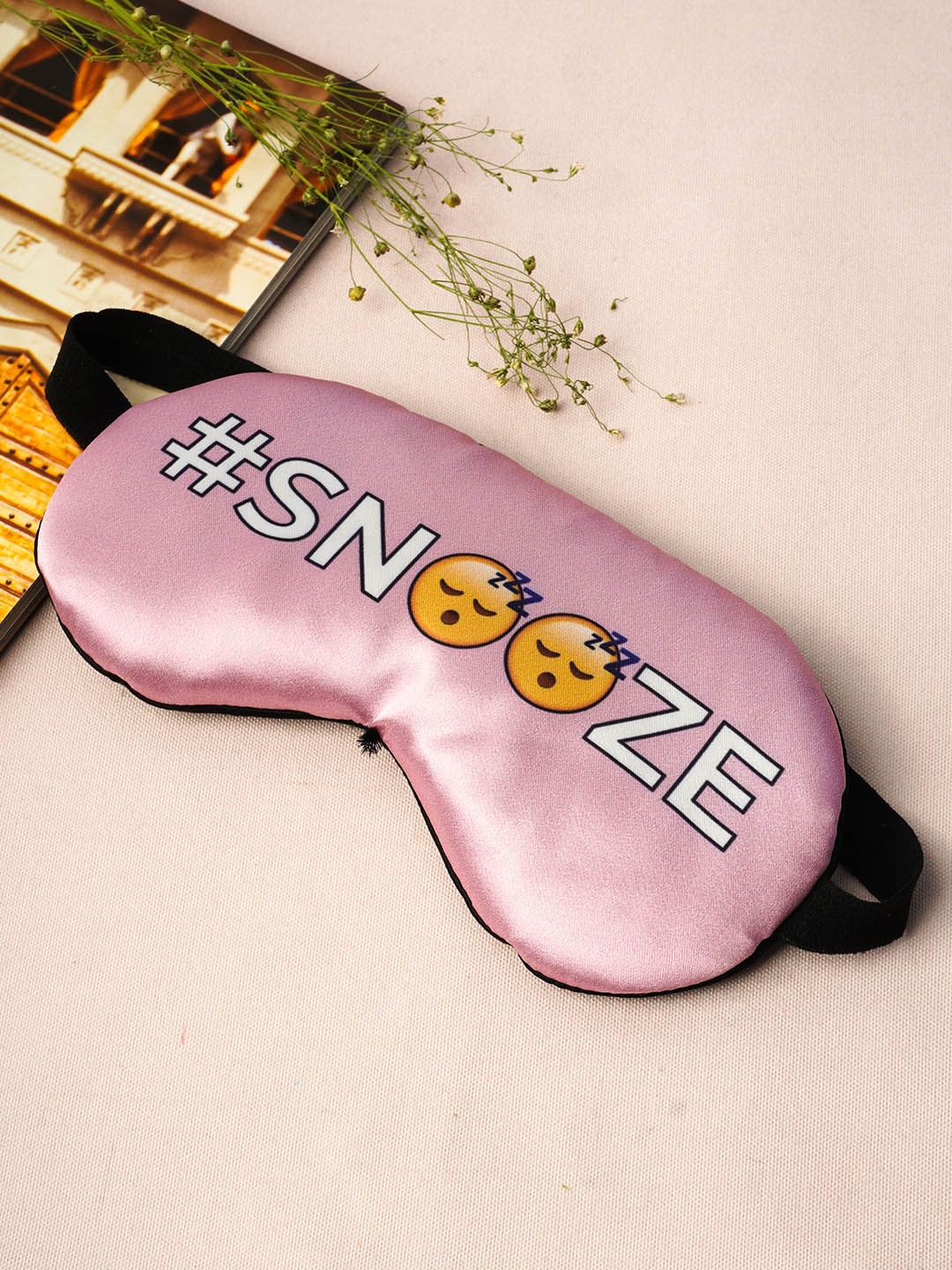 

Crazy Corner Unisex Pink & White Snooze Printed Eye Mask