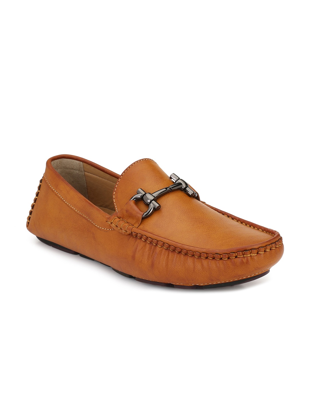 

Ferraiolo Men Tan Horsebit Loafers