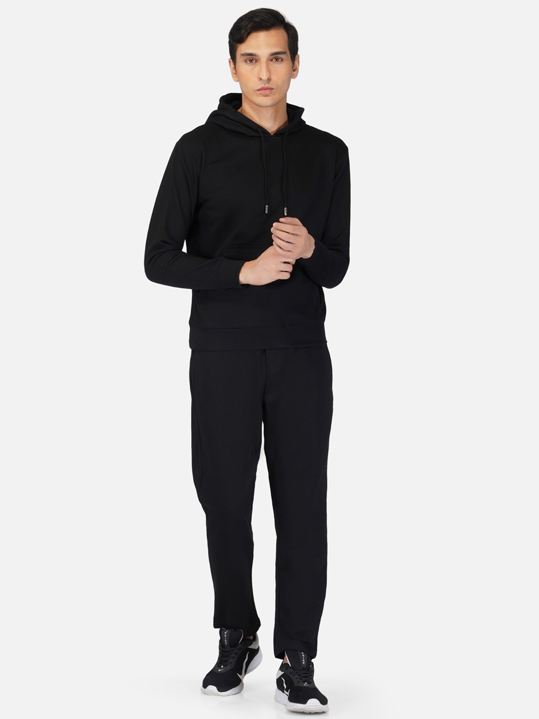 

Tinted Men Black Hooded Sweatshirt