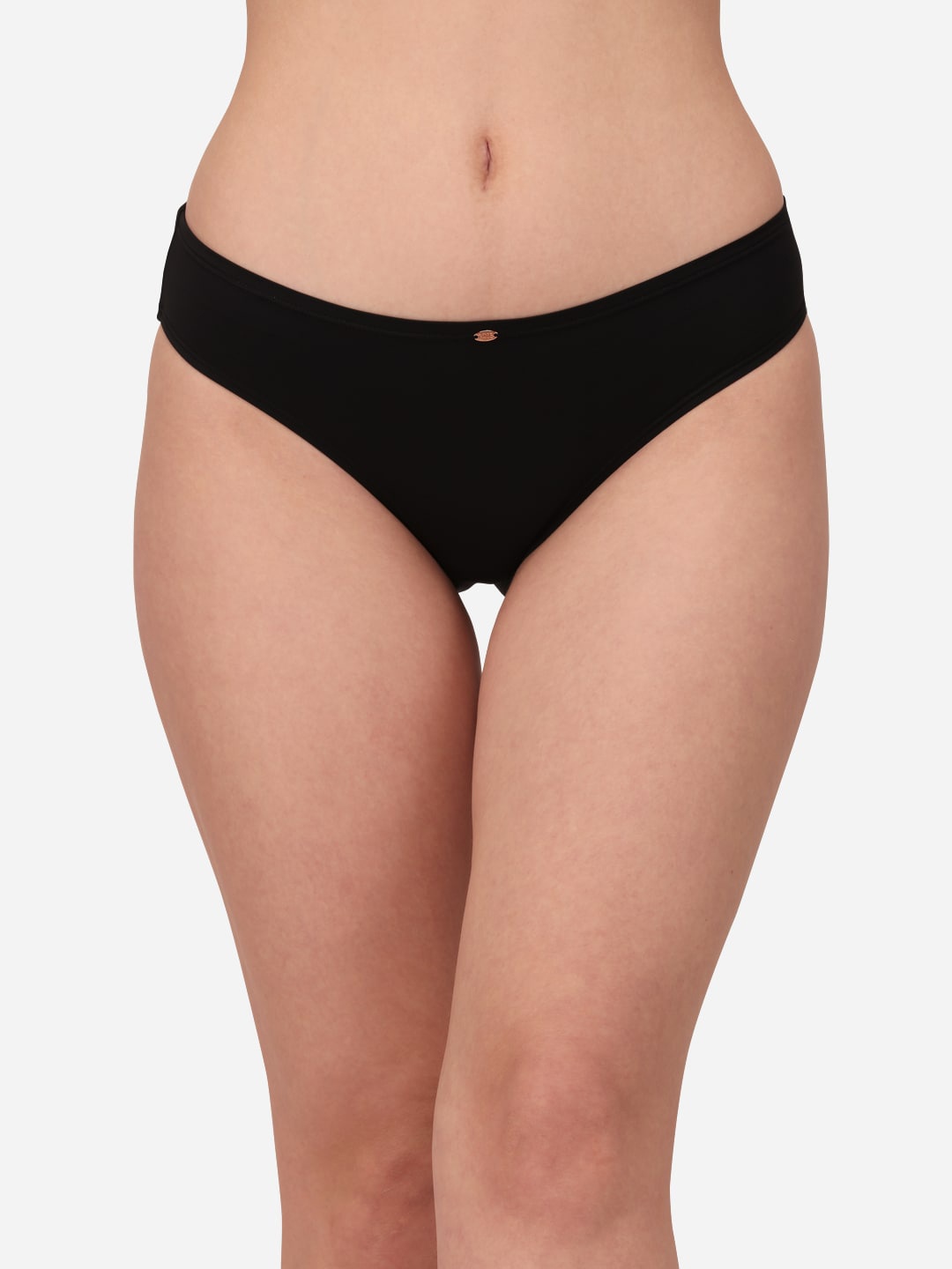 

Soie Women Mid Rise No VPL Medium Coverage Ultra Soft Brief, Black