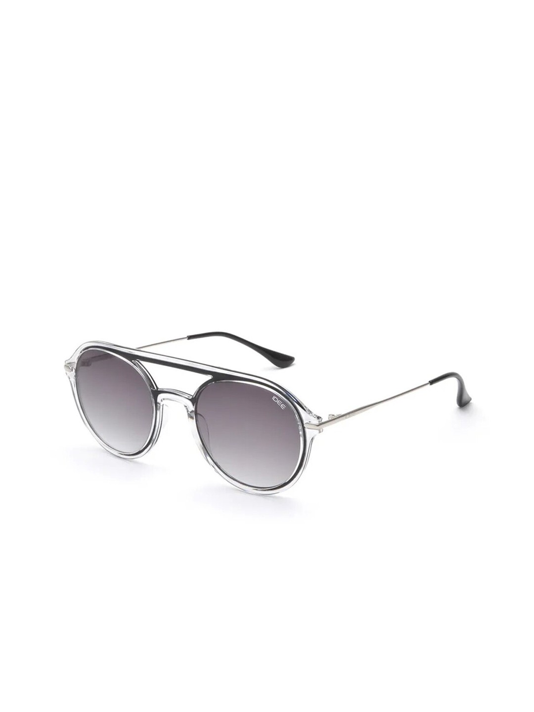 

IDEE Unisex Grey Lens & White Round Sunglasses IDS2592 C1 SG