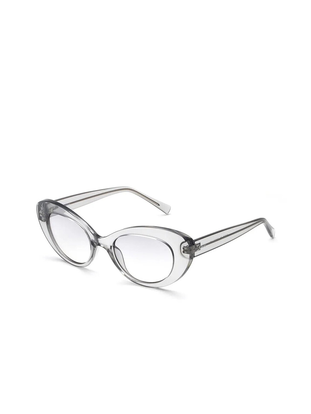 

IDEE Women Grey Lens & Silver-Toned Cateye Sunglasses with UV Protected Lens
