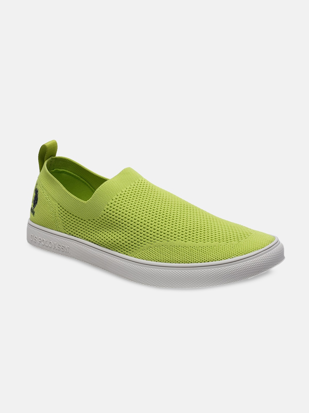 

U S Polo Assn Men Green Perforations Slip-On Sneakers