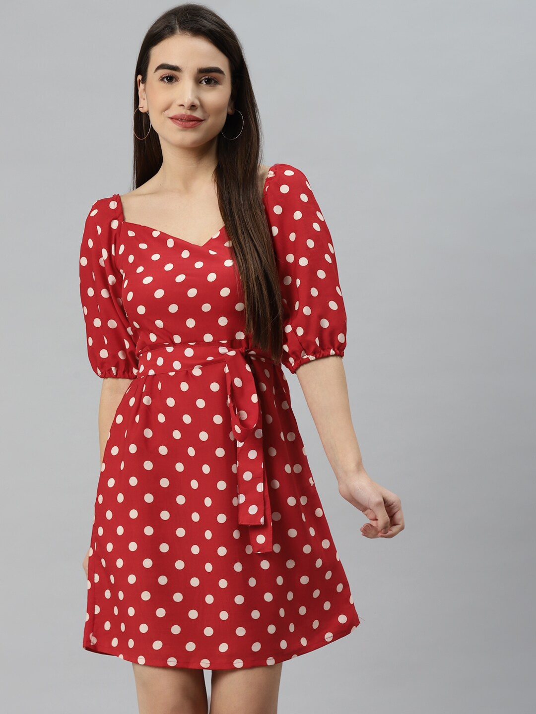 

SIRIKIT Red Crepe A-Line Dress