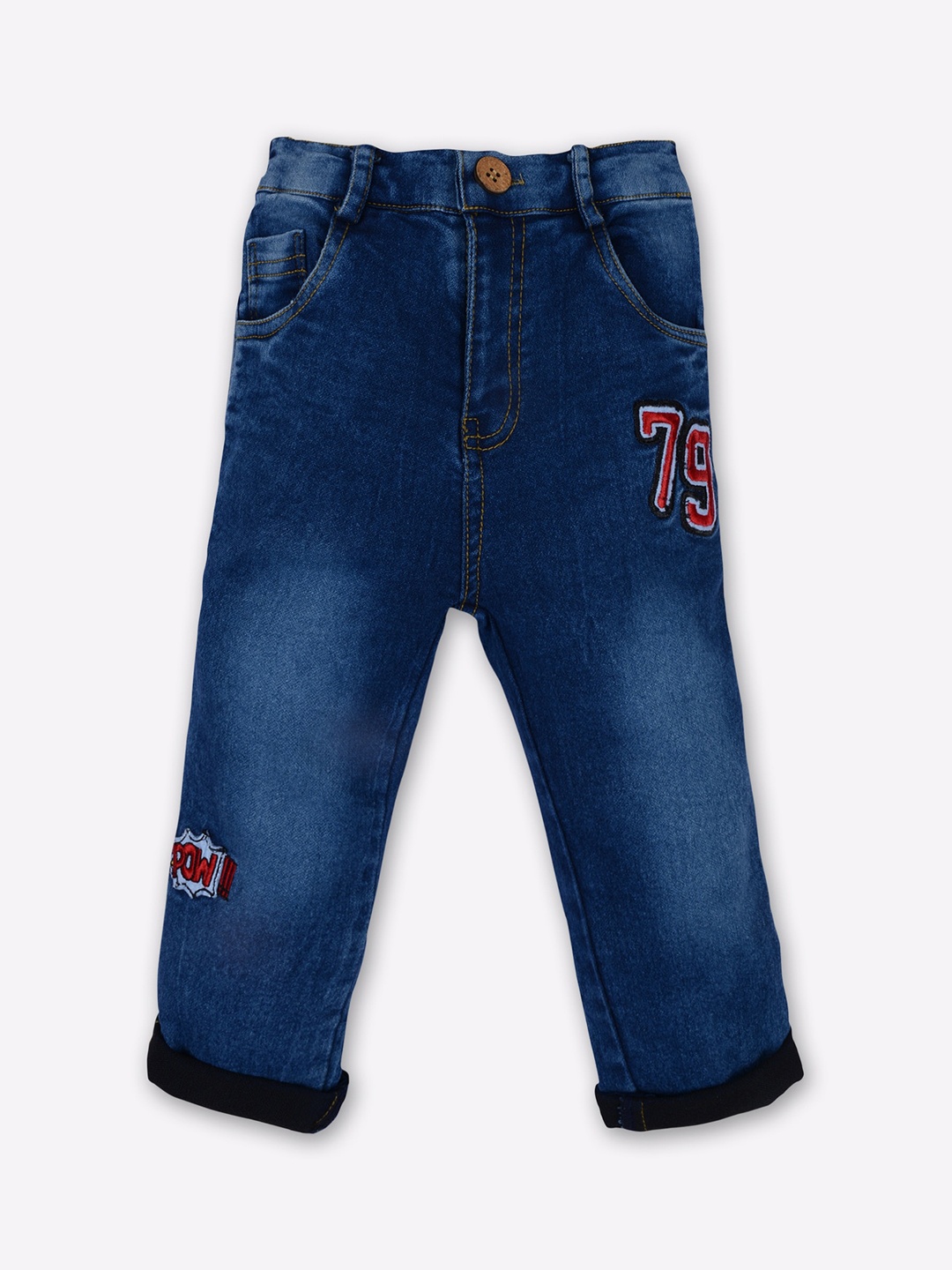 

Little County Boys Blue Light Fade Embroidered Stretchable Jeans