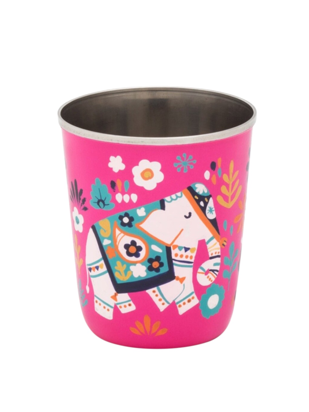 

Chumbak Pink Elephant Printed Stainless Steel Tumbler