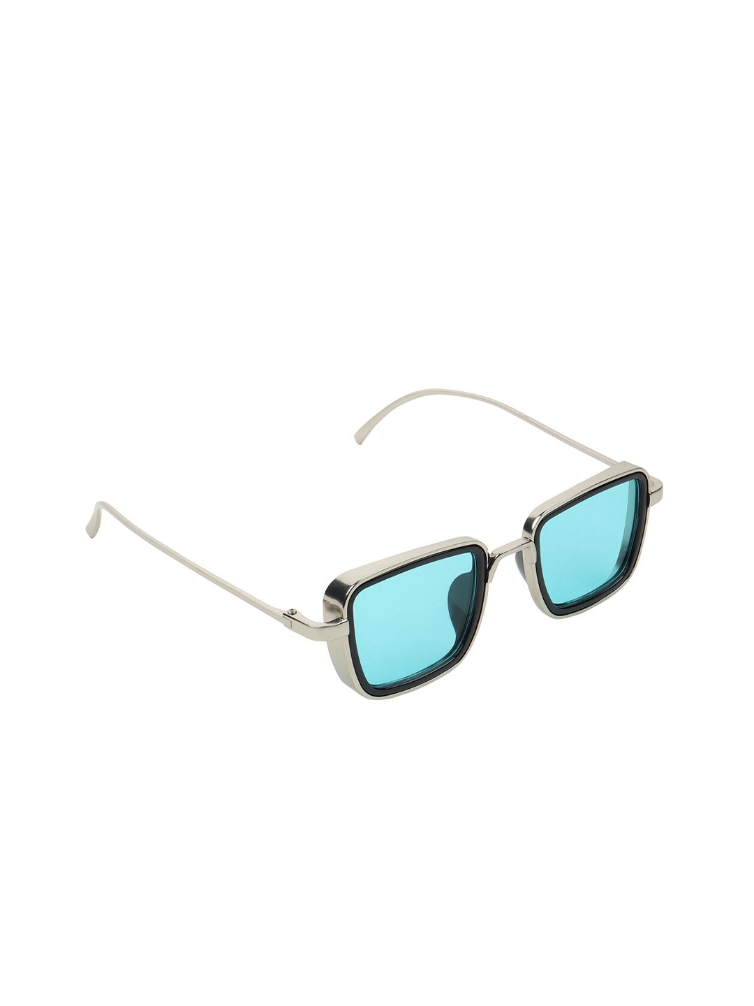 

FROGGY Unisex Kids Blue Lens & Silver-Toned Square Sunglasses with UV Protected Lens