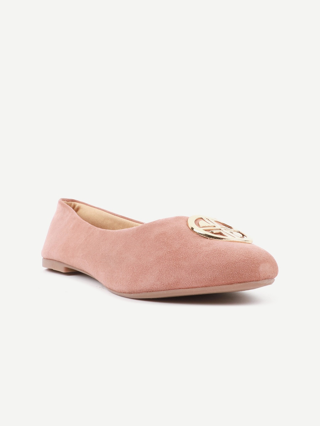 

Carlton London Women Pink Embellished Buckles Flats