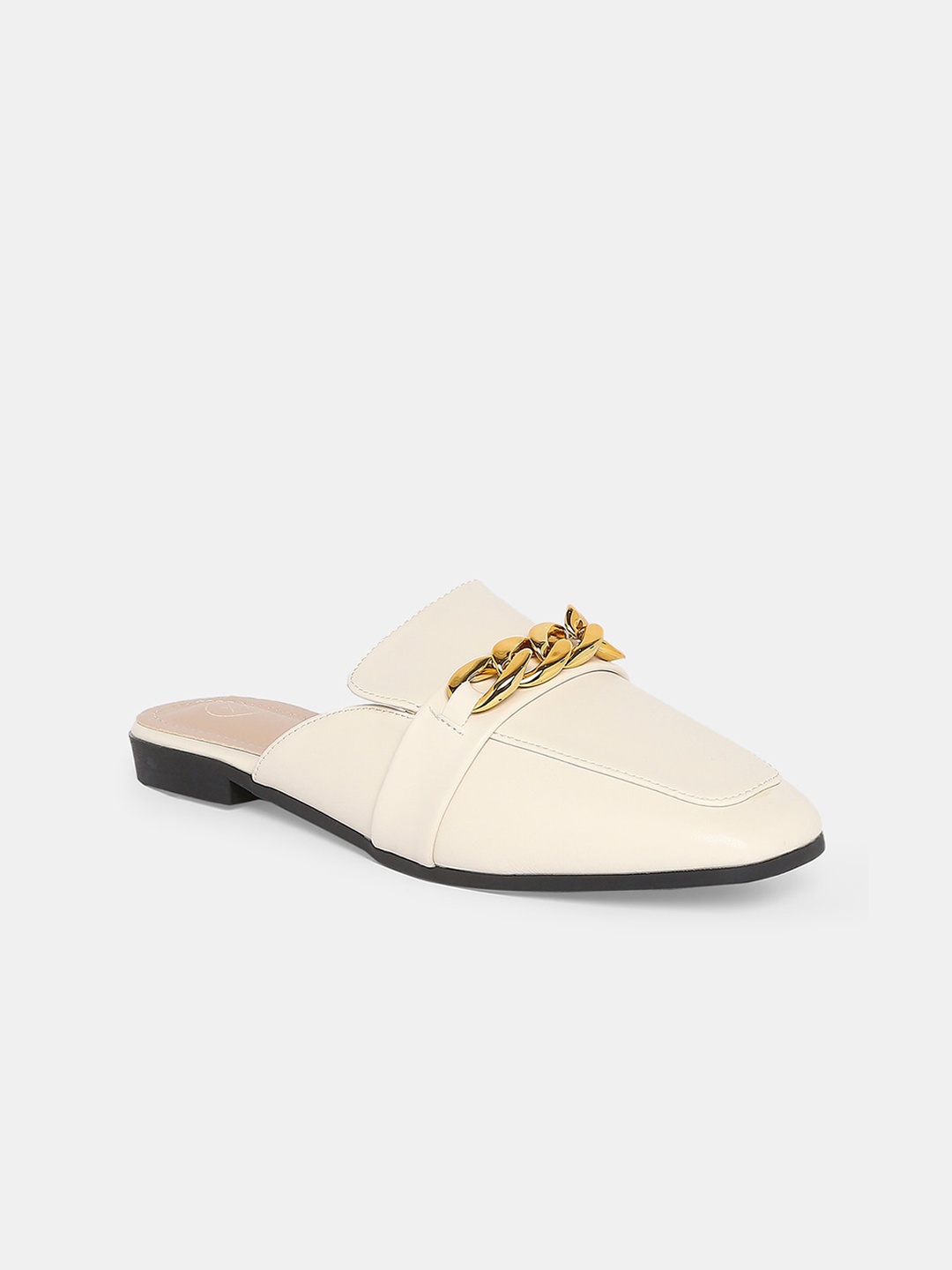 

20Dresses Women Off White Embellished Mules Flats