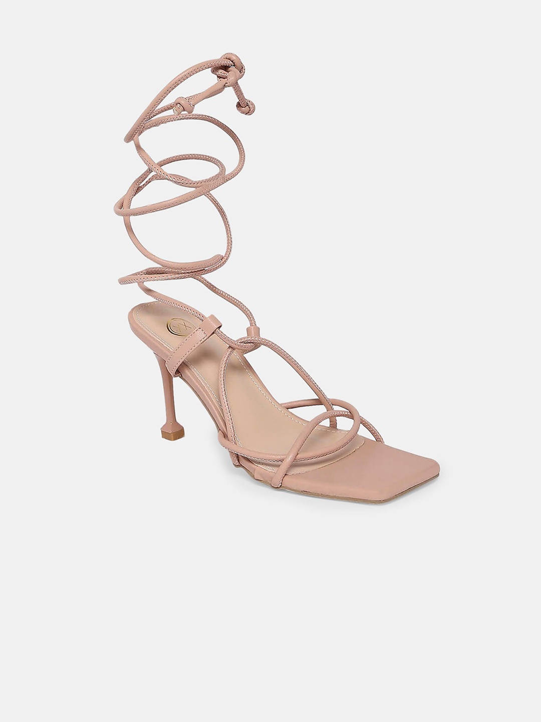 

20Dresses Beige Textured Party Kitten Heels