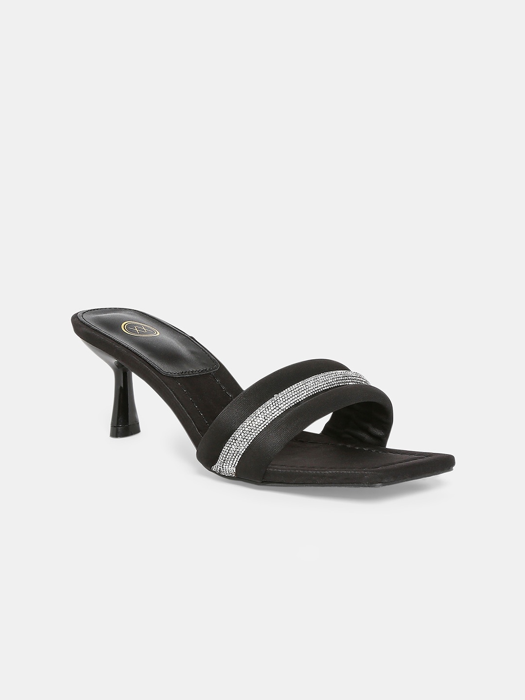 

20Dresses Black Embellished Party Kitten Heels