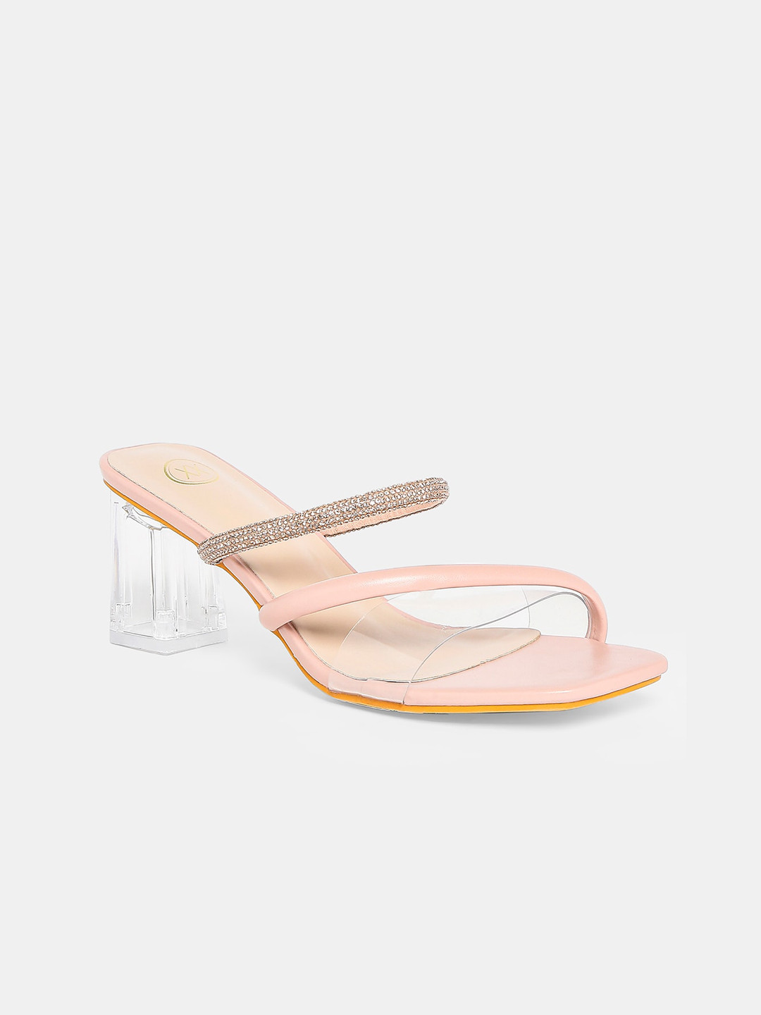 

20Dresses Pink Embellished PU Party Block Heels