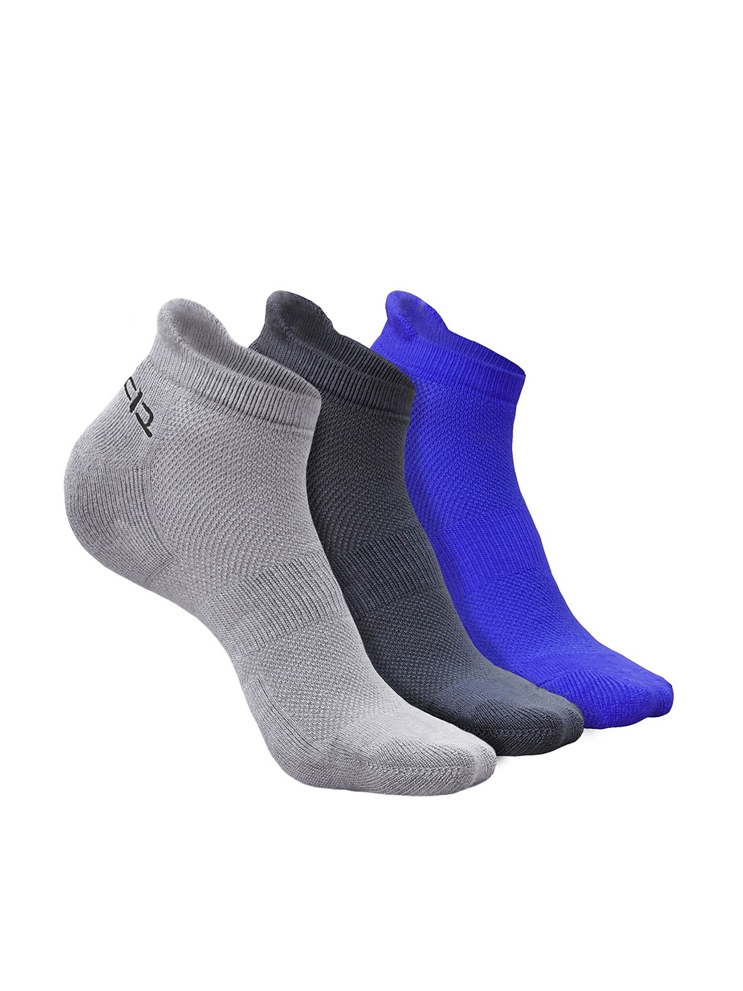 

Heelium Men Pack of 3 Bamboo Super Soft & Odour-Free Breathable Ankle-Length Socks, Grey melange