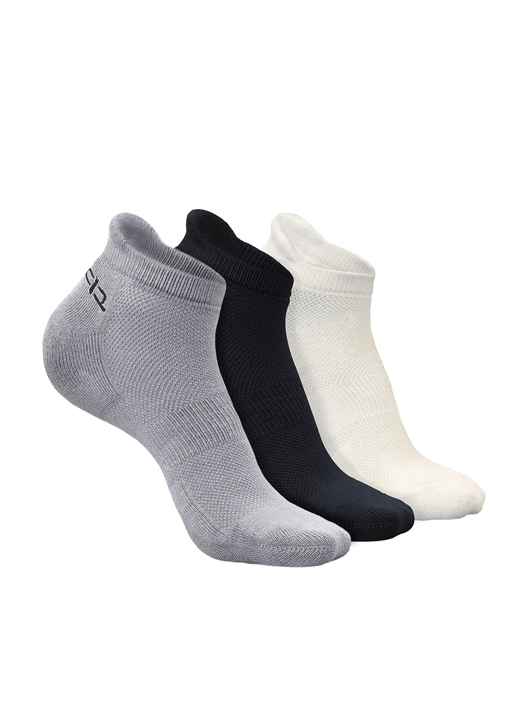 

Heelium Men Pack of 3 Bamboo Super Soft & Odour-Free Breathable Ankle-Length Socks, Grey melange