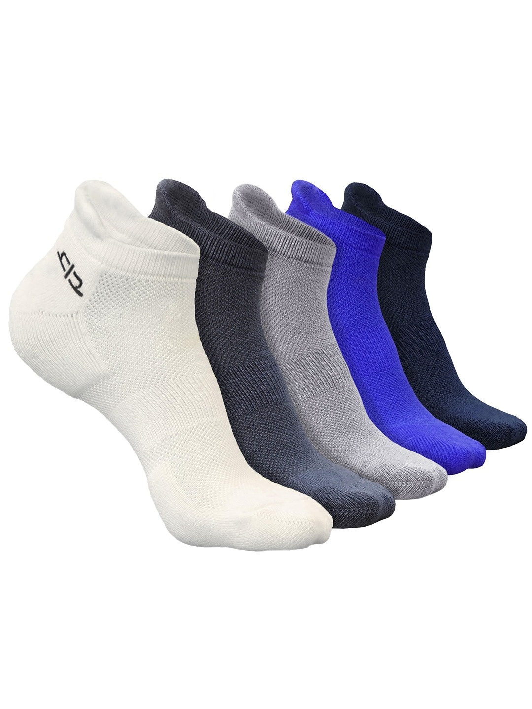 

Heelium Men Pack of 5 Bamboo Super Soft & Odour-Free Breathable Ankle-Length Socks, White