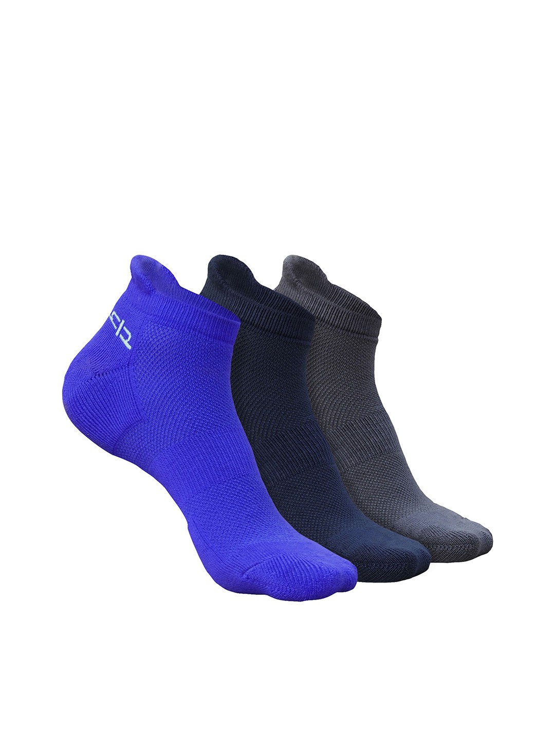 

Heelium Men Pack of 3 Bamboo Super Soft & Odour-Free Breathable Ankle-Length Socks, Blue