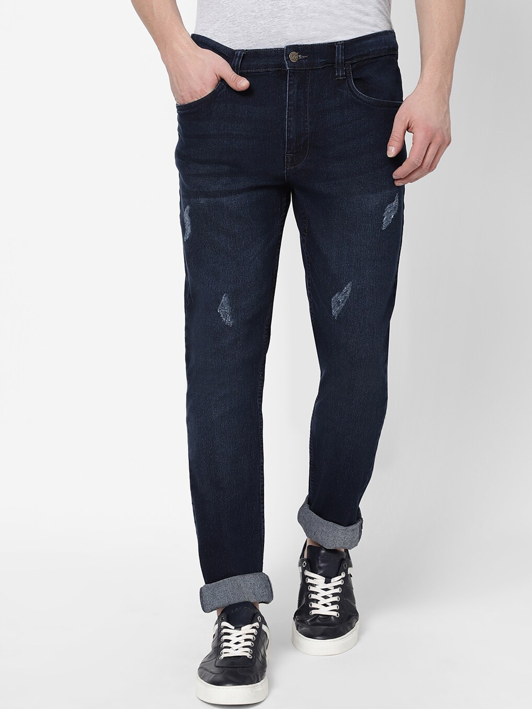 

Lee Men Blue Skinny Fit Low Distress Light Fade Stretchable Jeans