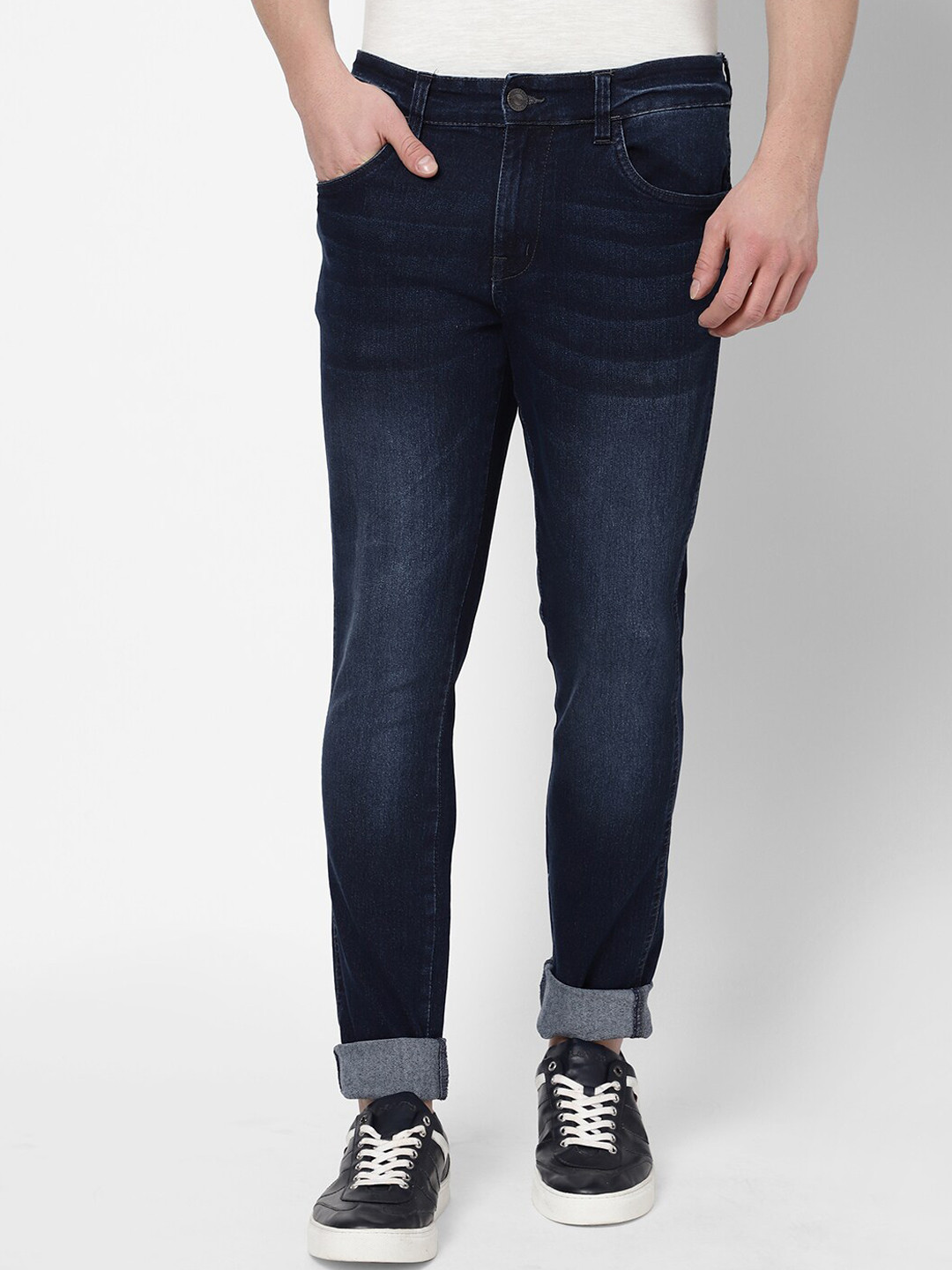

Wrangler Men Blue Vegas Skinny Fit Low-Rise Heavy Fade Stretchable Jeans