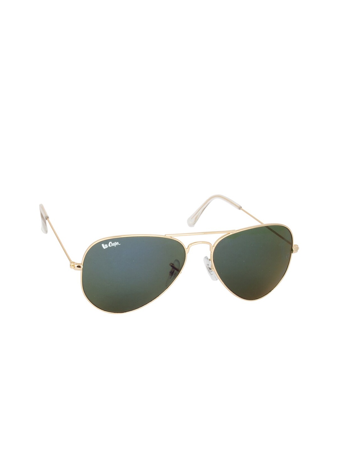 

Lee Cooper Unisex Blue Lens & Gold-Toned Aviator Sunglasses with UV Protected Lens