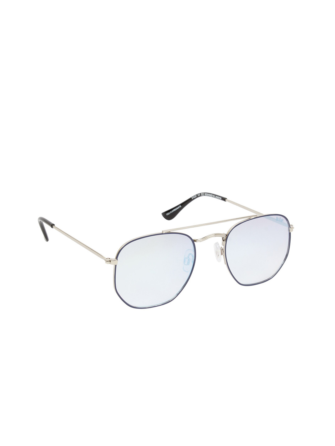 

Lee Cooper Unisex Grey Lens & Silver-Toned UV Protected Lens Round Sunglasses LC9178NTA C2