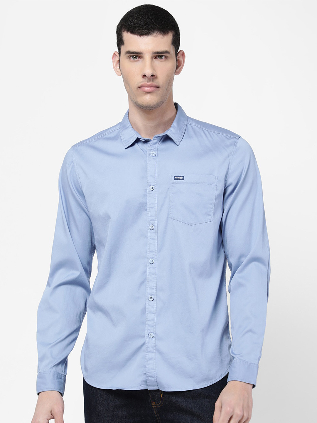 

Wrangler Men Blue Slim Fit Casual Shirt