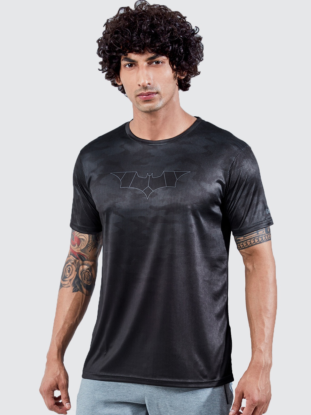 

The Souled Store Men Black Batman Printed T-shirt