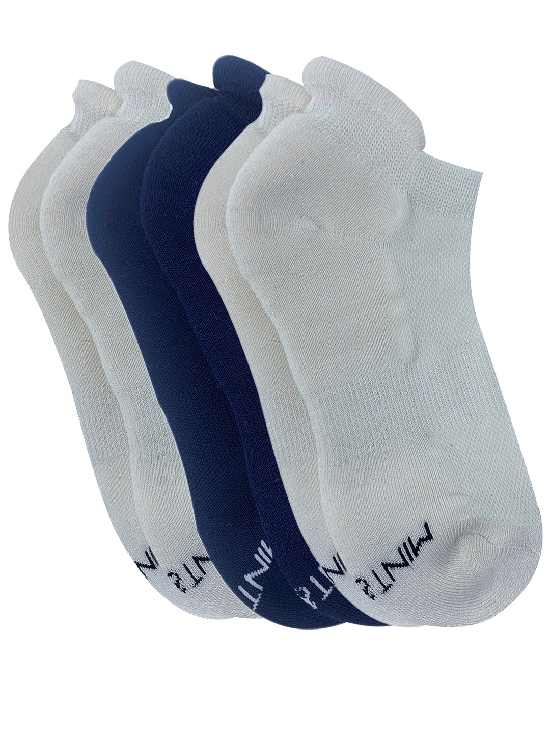 

Mint & Oak Women Pack Of 3 Bamboo Moisture Wicking Ankle Length Socks, White